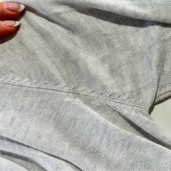 One Grey Day open cardigan lightweight viscose longline drape gray Large - Picture 11 of 11